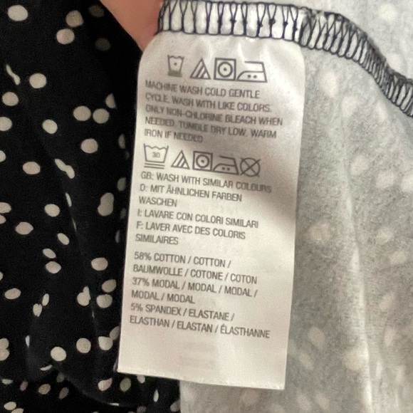 Isaac Mizrahi Live QVC Women’s Black PolkaDot Short Sleeve night dress Size 2X - Picture 8 of 9